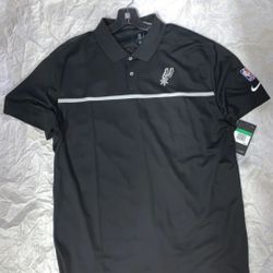 San Antonio Spurs Black Polo Jersey XL