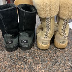 Used Uggs Mens -7 Ladies -8 / Same Size On Both Pairs 