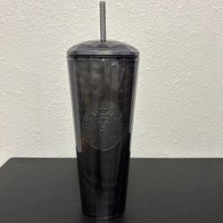 NEW Starbucks Iridescent Black Pearl Marbled VENTI 24 Oz Cold Tumbler Dome Cup