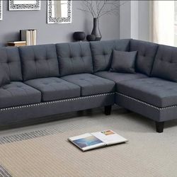BRAND NEW 2PC SECTIONAL SOFA SET WITH ACCENT PILLOWS INCLUDED $329