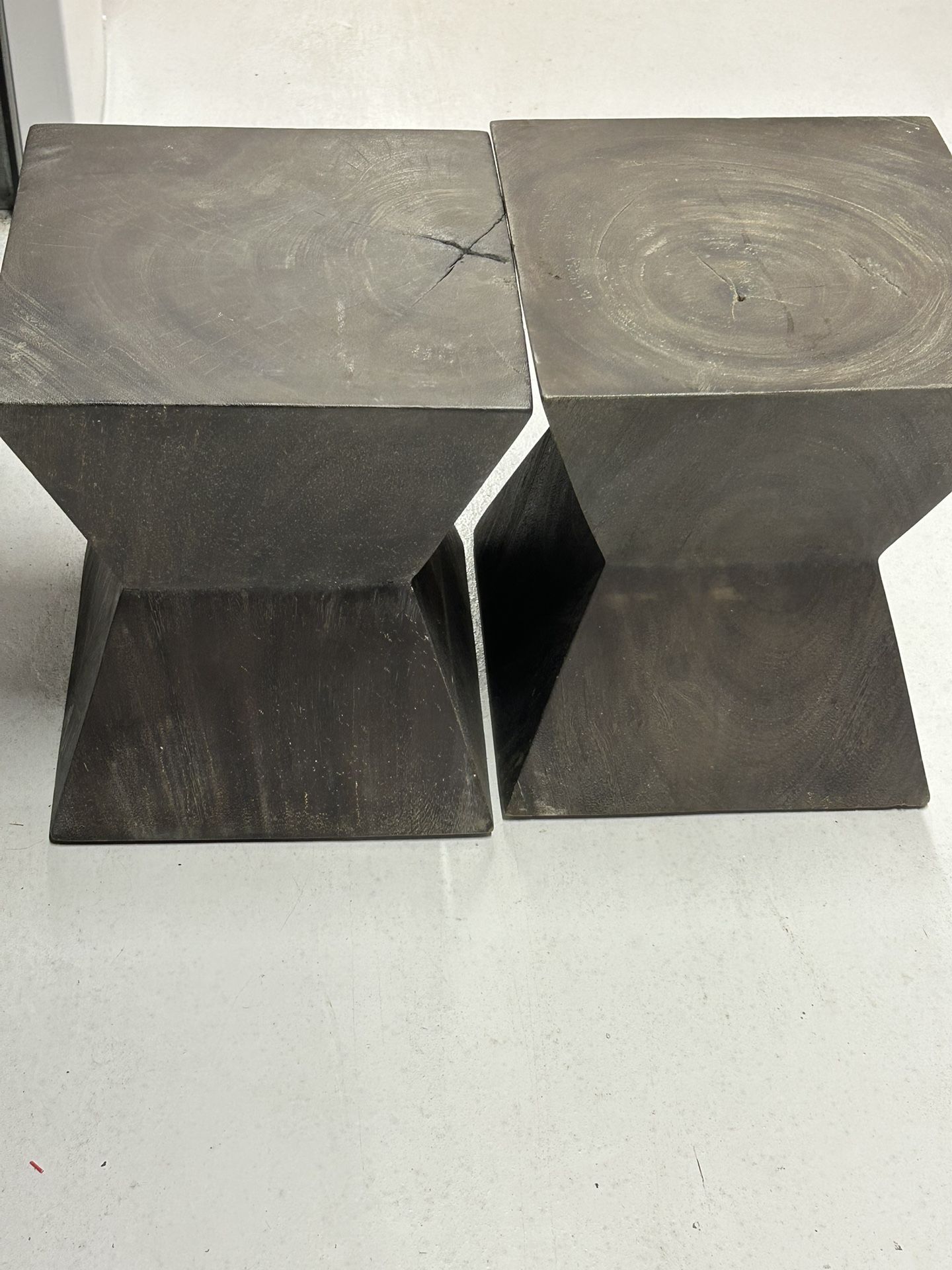 Restoration Hardware square side tables