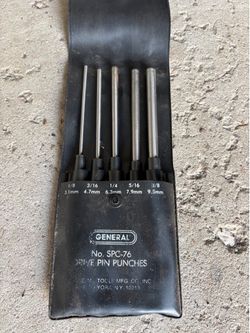 General 5 pc. Drive pin punches