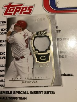 Jay Bruce Cincinnati Reds Topps Baseball Relic Card  237/399 Game used memorabilia 