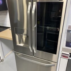 Stainless Steel 24 Cu. Ft. Smart WiFi Enabled InstaView Door-in-Door Counter Depth Refrigerator With Craft Ice Maker