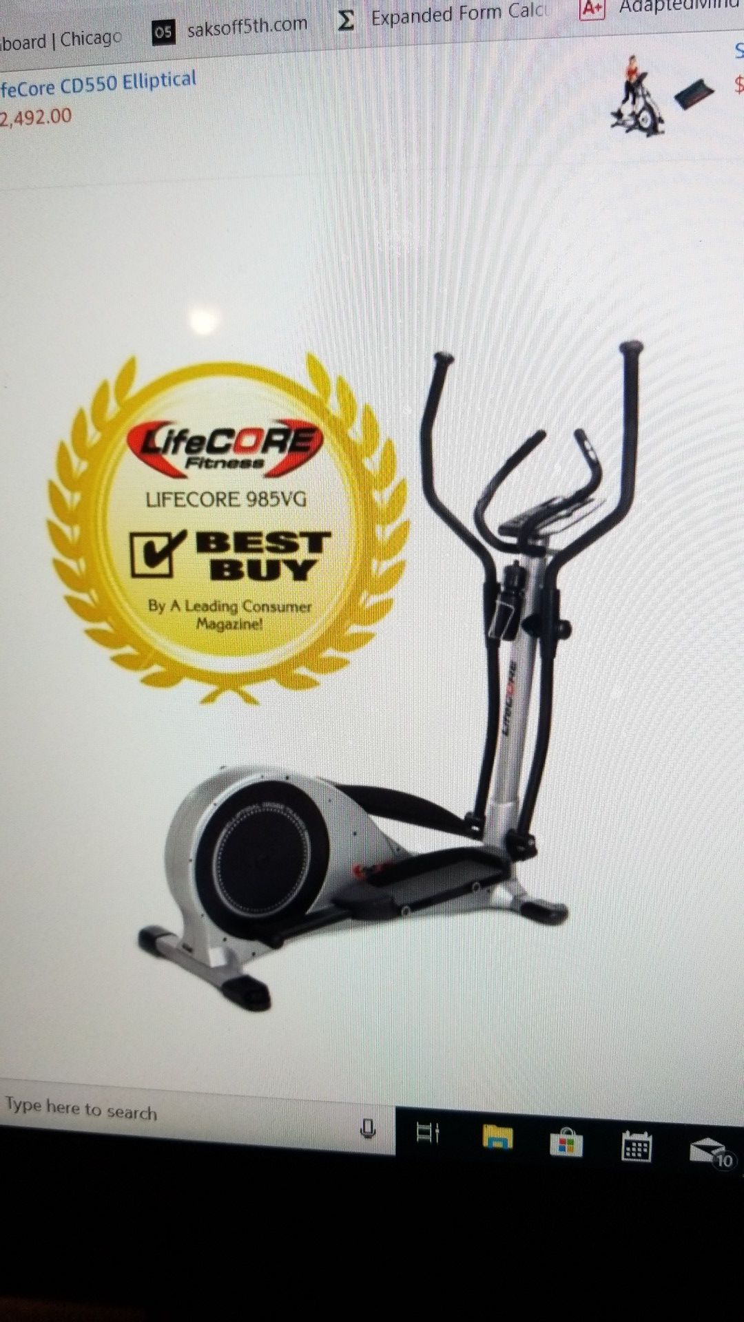 LIFECORE LC985VG ELLIPTICAL TRAINER for Sale in Chicago IL OfferUp