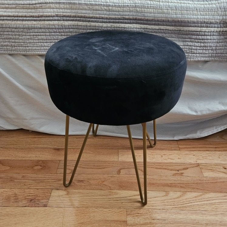 Walmart Black/Gold 4 Legged Small 12x12x16" Stool