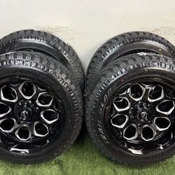ON SALE- -New 20x10 fuel wheels wrapped in275/55r20 atturo tires