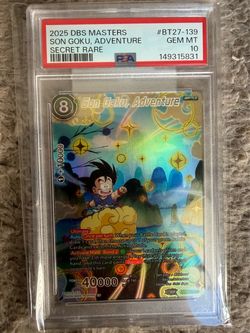 PSA 10 Son Goku Adventure Secret Rare BT27-139