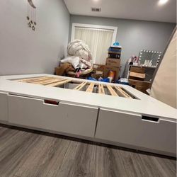 bed frame with storage