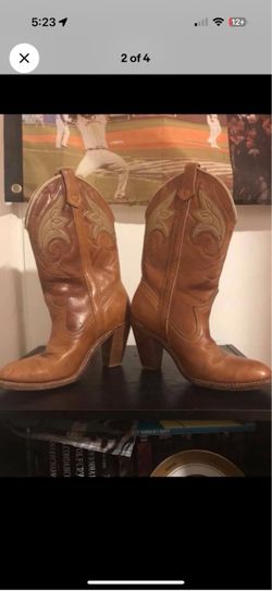 Vintage 70’s Leather Cowboy Boots size 5.5