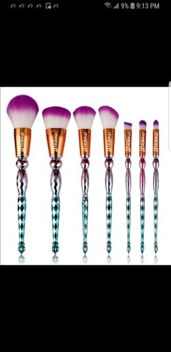 7pcs spiral handle makeup brush set.