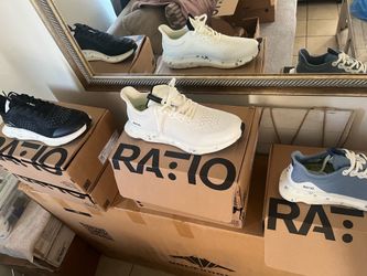 Brand new ratio shoes men’s and women’s these are like a Nike 270 style shoe $35 per pair only have sizes in pictures