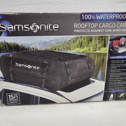 Samsonite Car Rooftop Cargo Carrier 100% Waterproof 15 Cubic Ft Easily Installs