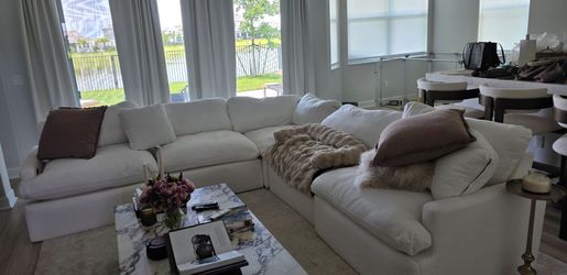White Cloth Sectional
