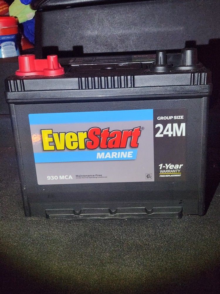NEW EVERSTART 24M MARINE BATTERY