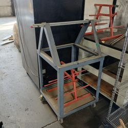 Medium To Large Wire Spool Rolling Cart
