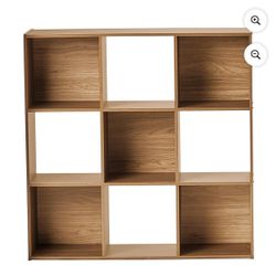 New Mainstays 9 Cube Storage Organizer, Warm Walnut
