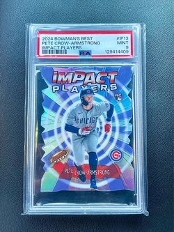 Pete Crow-Armstrong RC PSA 9 Grade 2024 Bowman’s Best Impact Players #IP13 Die-Cut Insert Mint Slab