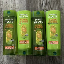Garnier Fructis Sleek & Shine Shampoo & Conditioner $4 Each Set 