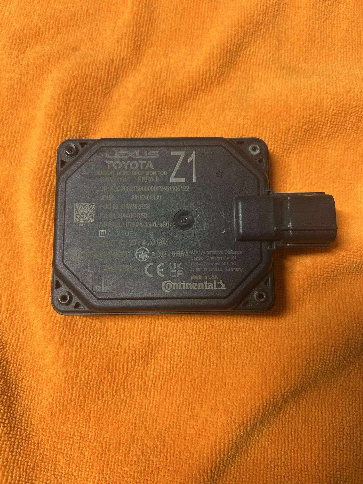 2023-2024 LEXUS RX350 RX350h BLIND SPOT MONITOR SENSOR USED OEM 88162-0E130