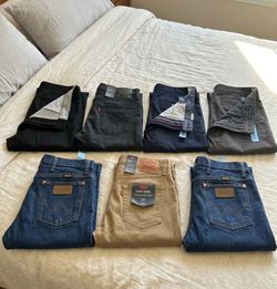 💥 Men’s 36x32 Premium Pants Mega-Bundle (5 Pairs) – Levi’s, Wrangler, Cremieux
