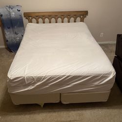 Queen Bed Frame, Mattress & Box Spring
