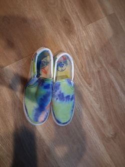 Tie-Dye Slip-On Canvas Sneakers size 7.5 in womens
