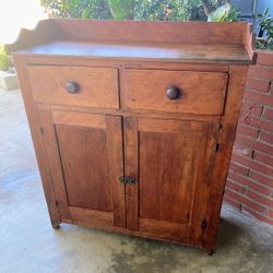 Antique Pine Jelly Cupboard
