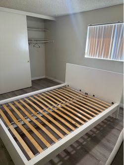IKEA MALM Full Size Bed Frame w/ Matching Headboard - White - Good Condition