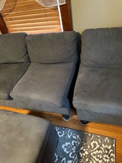 Couch with ottoman