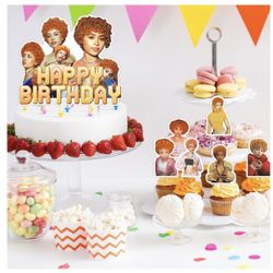 Ice Singer Spice Birthday Party Supplies, American Rapper Singer Boys and girls Party Decorations with Happy Birthday Banner Cake Topper Cupcake Toppe