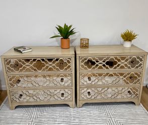 Hooker Furniture Mirrored Nightstands / Dressers – Pair