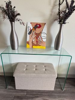 All Glass Console Table