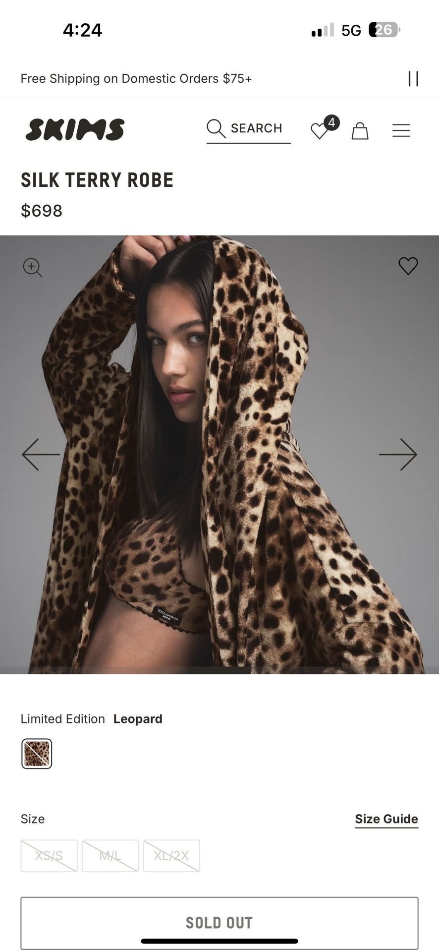 Dolce&Gabana X Skims Silk Terry Robe
