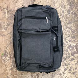 Solo New York Messenger Bag Gray Laptop Briefcase Convertable Backpack Strap
