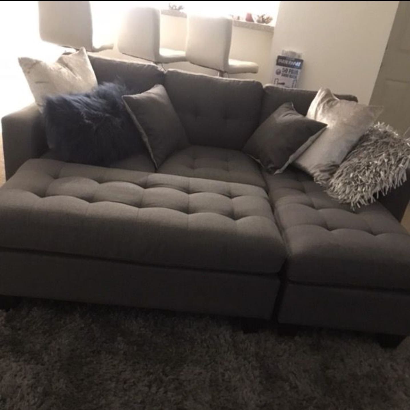 Brand New Sectional Sofa Couch With Ottoman
