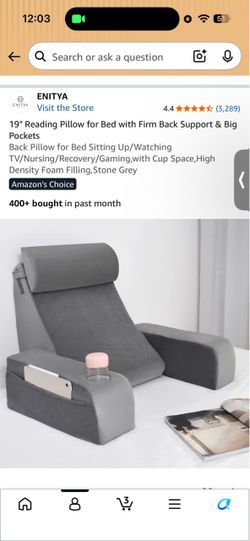 Bed back support pillow
