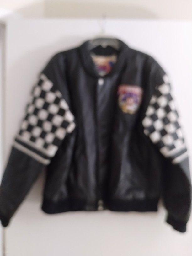 Unisex Nascar Leather Jacket