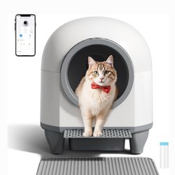 WARCAT Automatic Self-Cleaning Cat Litter Box, Gray, 90-L