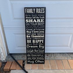 Family Rules Sign
