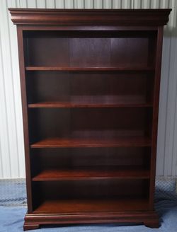 Large Cherrywood Bookcase with Adjustable Shelves
