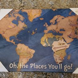 Dr. Seuss Large 18" X 24" X 1" Canvas Print - Oh The Places You'll Go Artwork- Patton Picture Co.