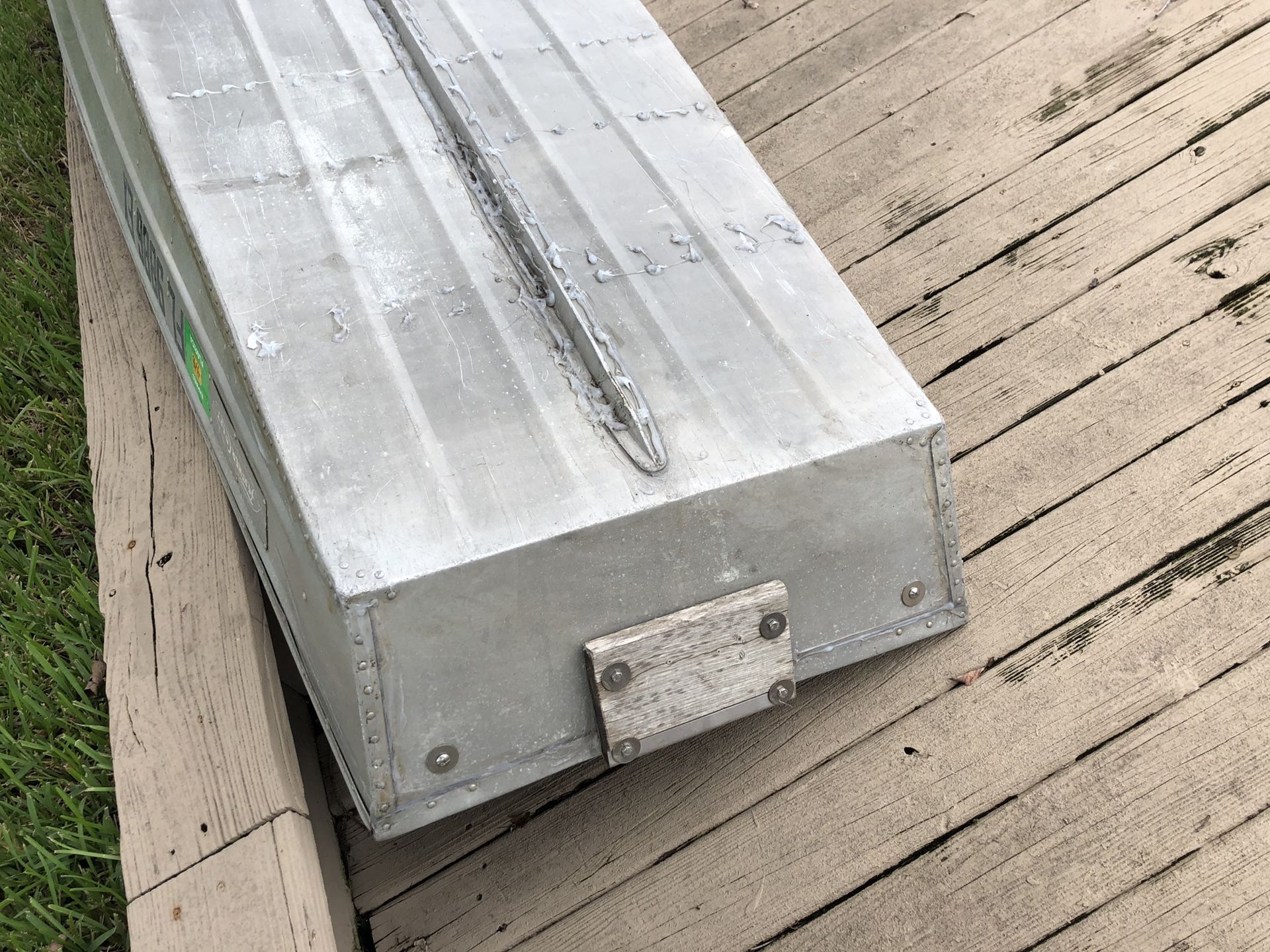 12 foot Jon boat includes two marine batteries and battery charger and