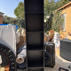 Tall Black Bookshelve