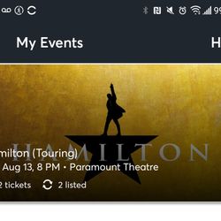 Hamilton 8/13 at The Paramount 