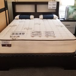 Brand New Brown/White Queen Bookcase Bedframe
