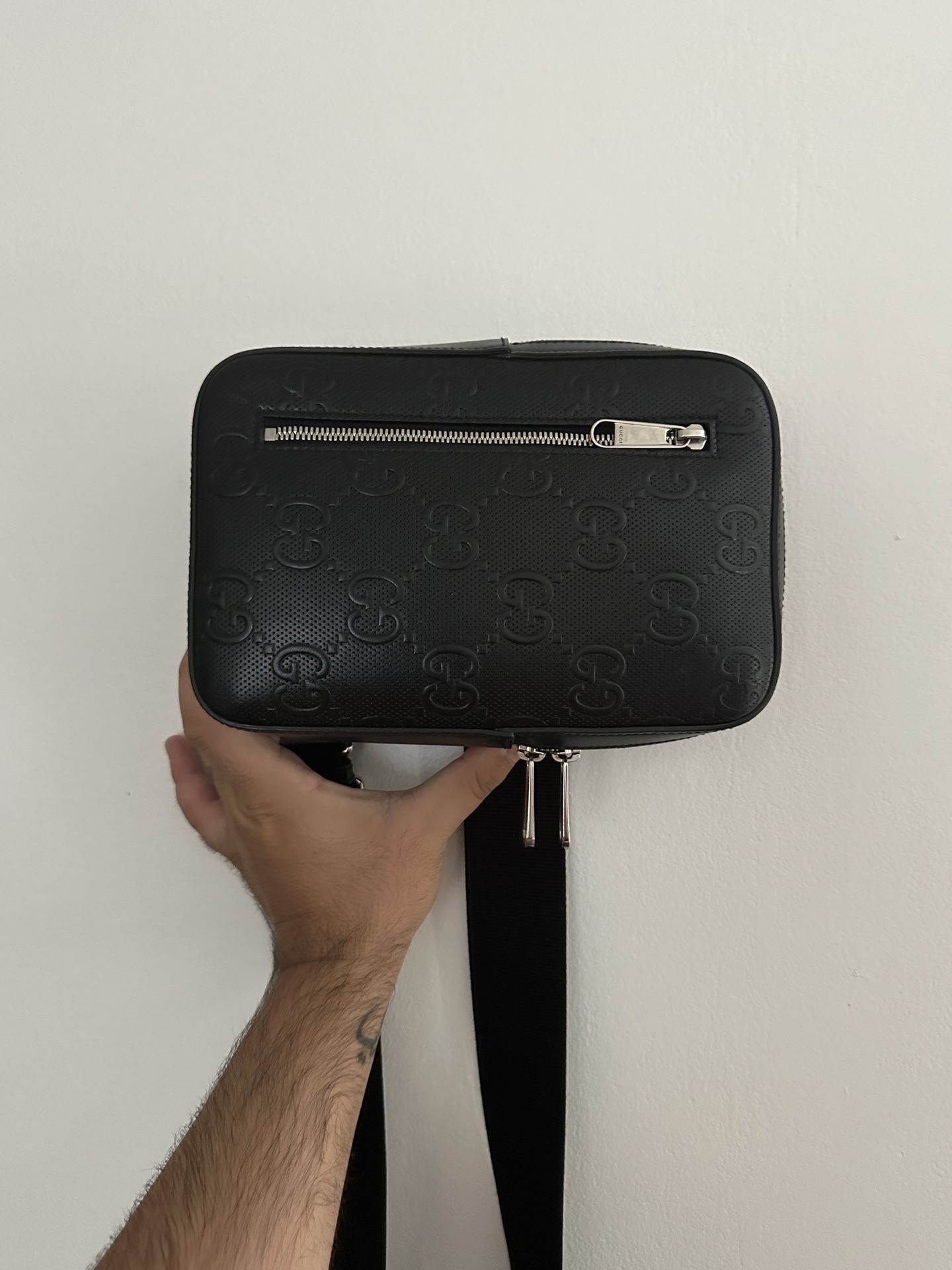 Gucci Black GG Sling Backpack