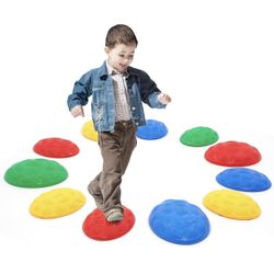 8pcs Stepping Stones for Kids,Non-Slip Balance Stones Indoor and Outdoor,Sensory Stepping Stones,Montessori Toy(X028)