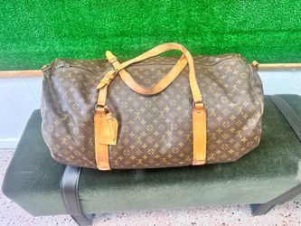 Louis Vuitton Monogram Sac Brown Polochon Bag Canvas