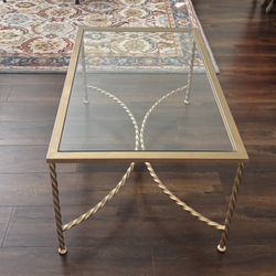 40” Glass Top Coffee Table 